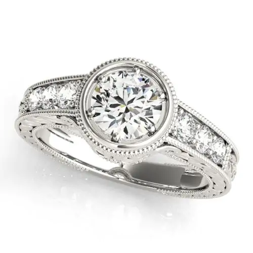 14K Vintage Style Diamond Engagement Ring (0.64.ct.tw)