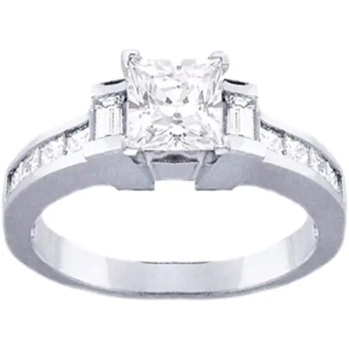 14k Gold Princess Emerald Cut Diamond Ring (1.60.cts.tw)