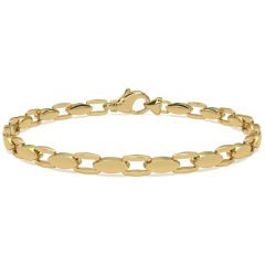 14k Yellow Gold Designer Link Bracelet (17.5.gr.tw)