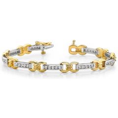 14k Solid Gold Round Cut Diamond Tennis Bracelet (1.05.cts.tw)