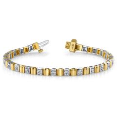 14k Solid Gold Round Cut Diamond Tennis Bracelet (0.85.cts.tw)