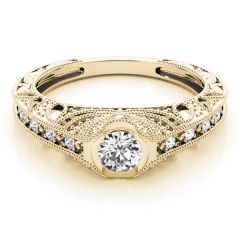 14K Yellow Gold Vintage Diamond Engagement Ring (0.35.ct.tw)