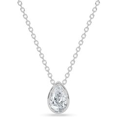 14k White Lab-Created Diamond Pendant Necklace (0.90.ct.tw)