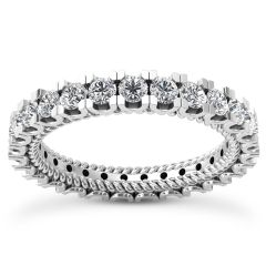 14k Solid Gold Round Diamond Eternity Band (2.20.cts.tw)