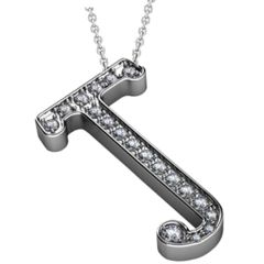 14k Diamond Initial English Letter "J" Necklace (0.27.ct.tw)