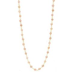 14k Gold Pink Cultured Freshwater Pearl Twisted Necklace