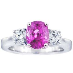 14k Gold Diamond Pink Sapphire Ring (1.90.cts.tw)
