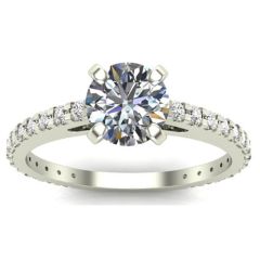 14k Lab-Grown Solitaire Diamond Engagement Ring (0.90.ct.tw)