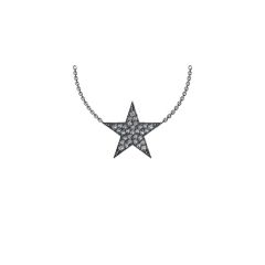14k Solid White Gold Diamond Star Necklace (0.62.ct.tw)