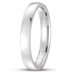 14k Gold Low Dome Comfort Fit Wedding Band (3.0 mm)