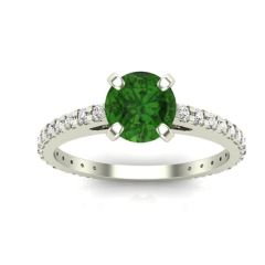 14k Diamond Green Forest Engagement Ring (0.65.ct.tw)