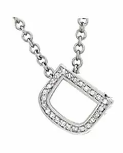 14k Gold Diamond Initial English Letter "D" Necklace (0.25.ct.tw)